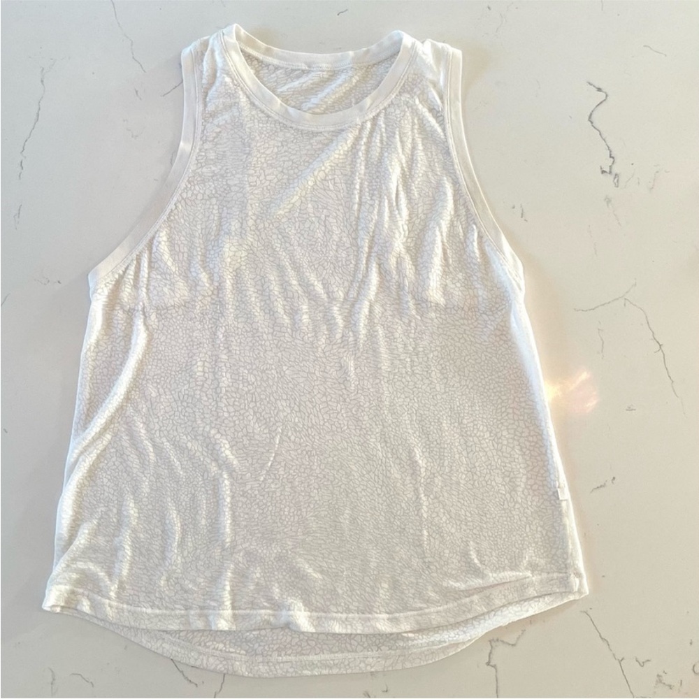 Lululemon Athletica White Muscle Tee Tank Top